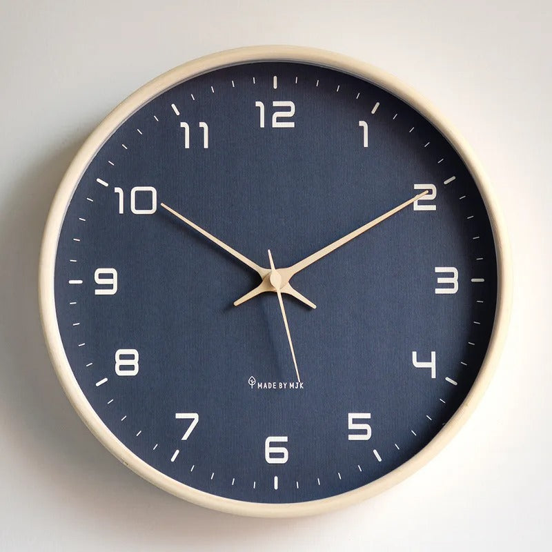 Minimalist Nordic Wall Clock in Metal and Resin