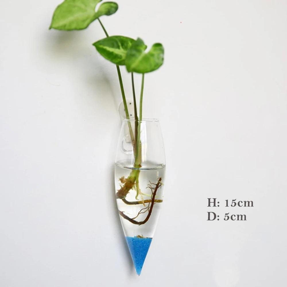 Borosilicate Glass Wall Vase for Modern Decor