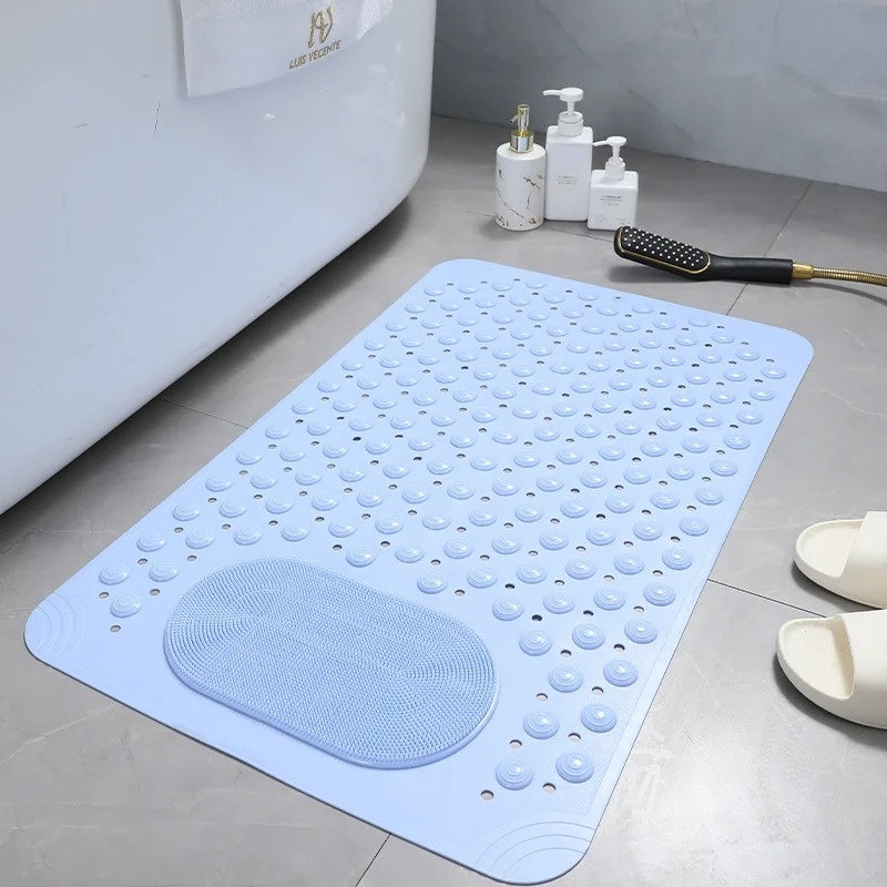 Non-Slip Shower Mat with Foot Scrubber for Safe Bathing