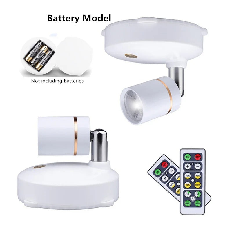 Wireless Dimmable LED Spotlight with Remote Control
