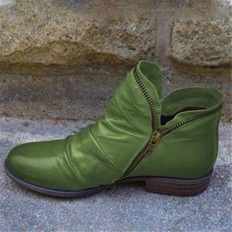 Classic Comfort Boots with Elegant Zip Closure