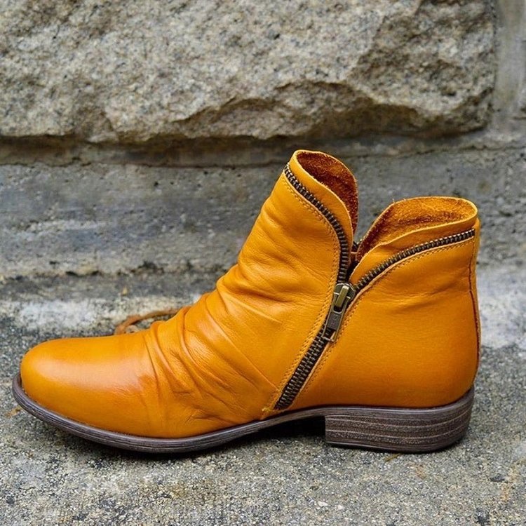 Classic Comfort Boots with Elegant Zip Closure