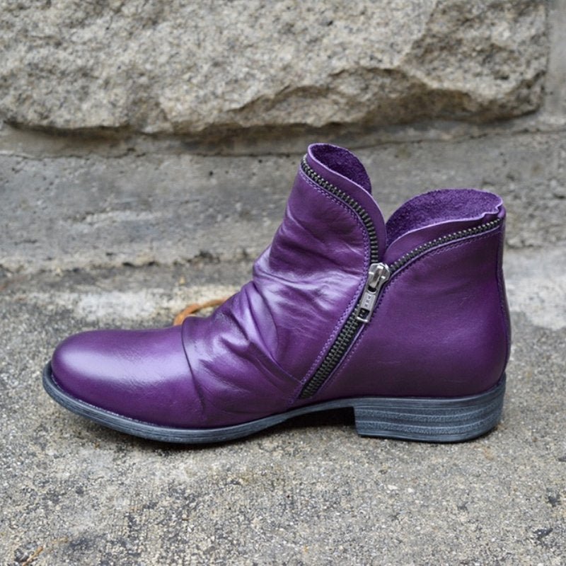 Classic Comfort Boots with Elegant Zip Closure