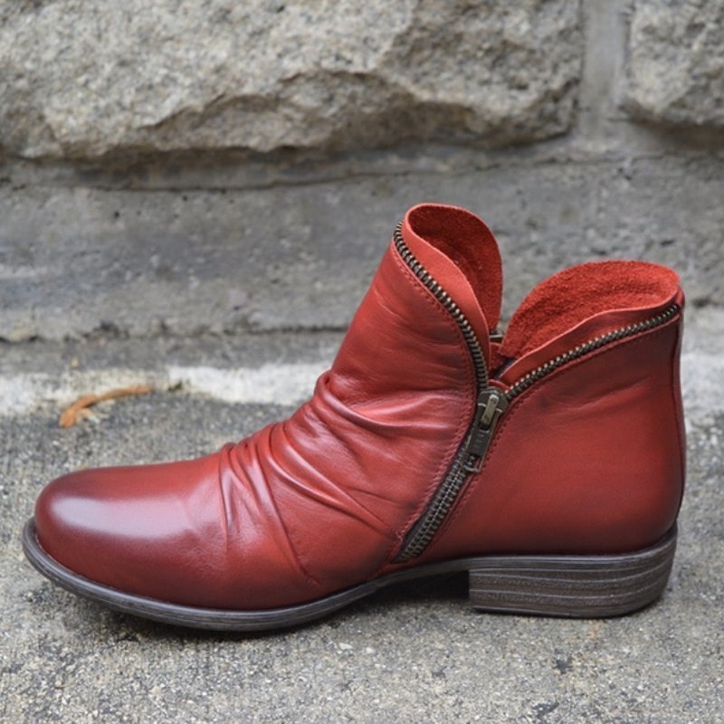 Classic Comfort Boots with Elegant Zip Closure