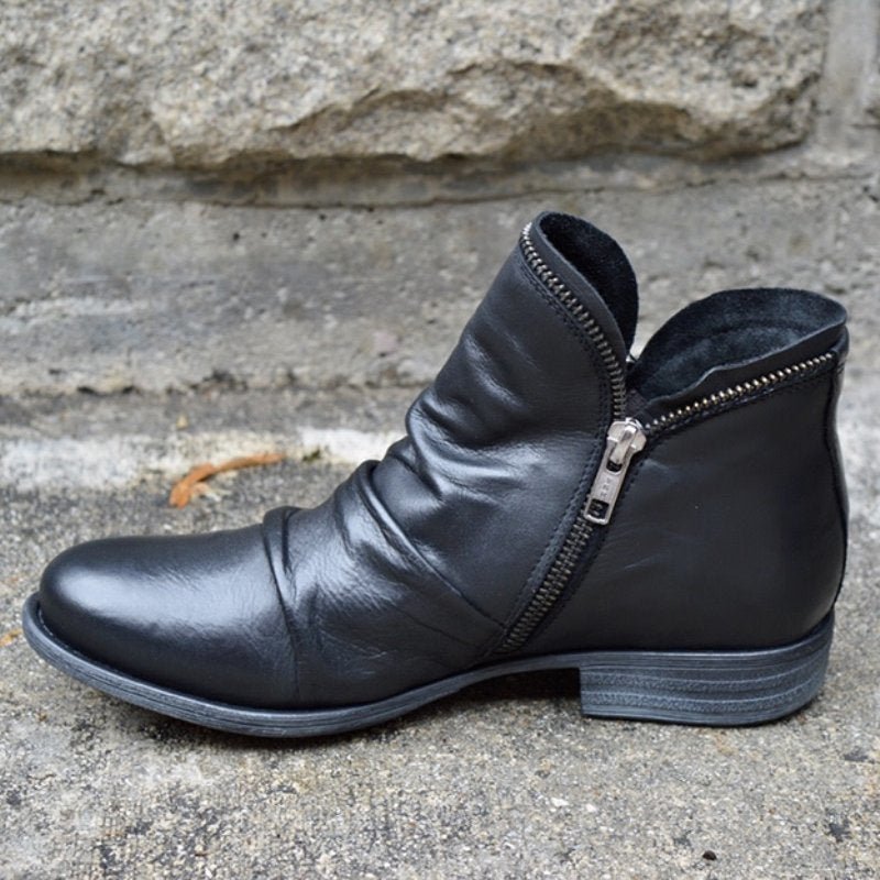 Classic Comfort Boots with Elegant Zip Closure