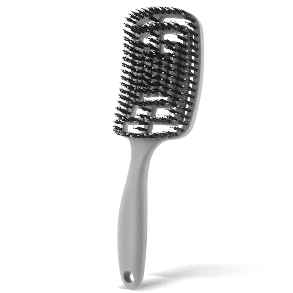Soft Nylon Ventilated Hair Brush for Quick Drying and Frizz-Free Styling