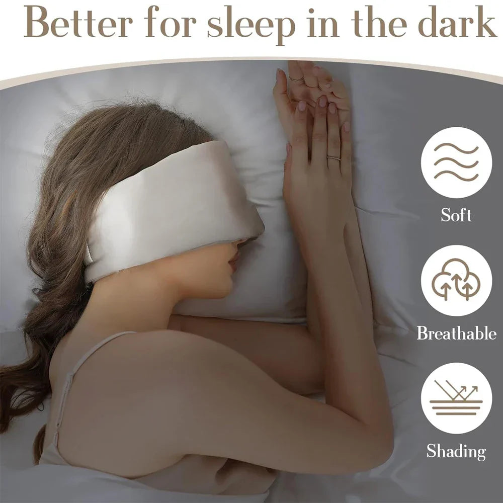 Adjustable Mulberry Silk Eye Mask for Total Light Blocking