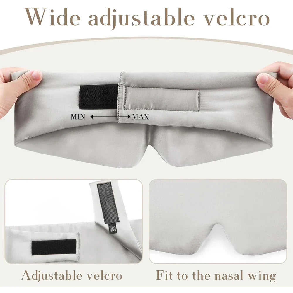 Adjustable Mulberry Silk Eye Mask for Total Light Blocking