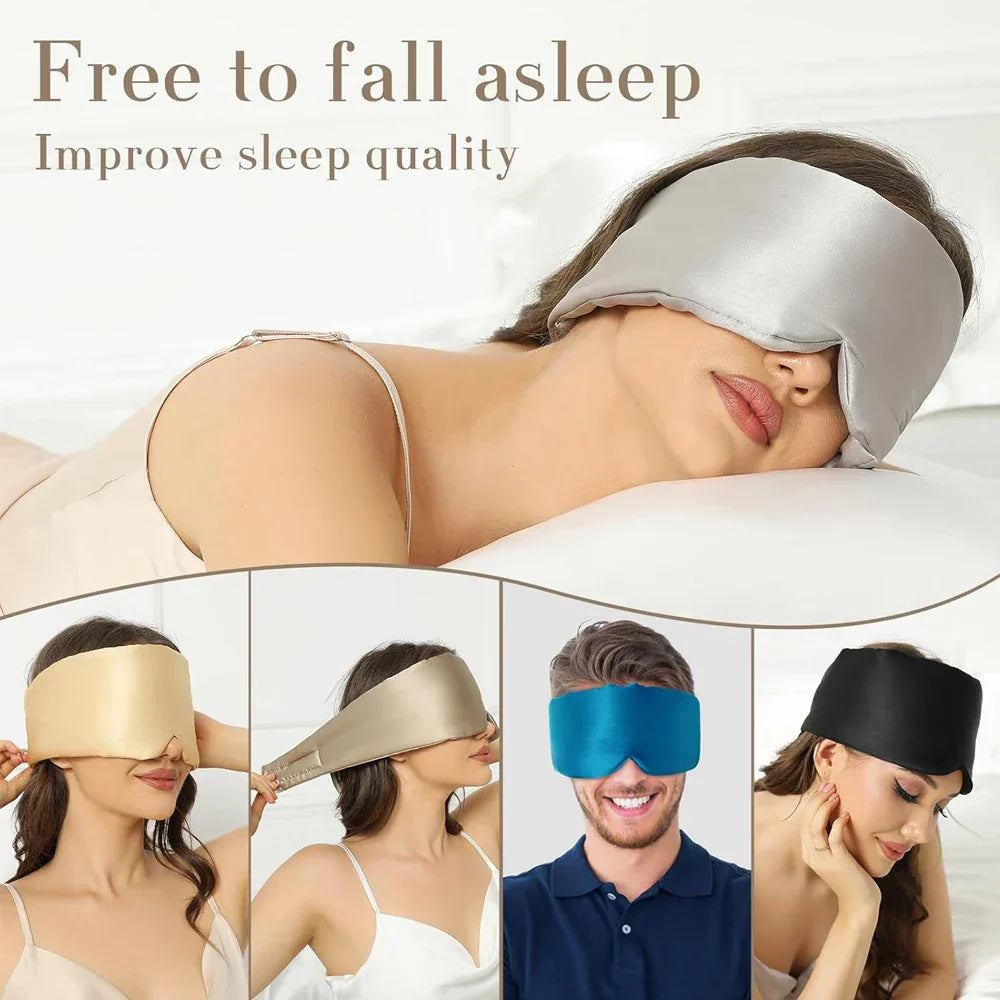 Adjustable Mulberry Silk Eye Mask for Total Light Blocking