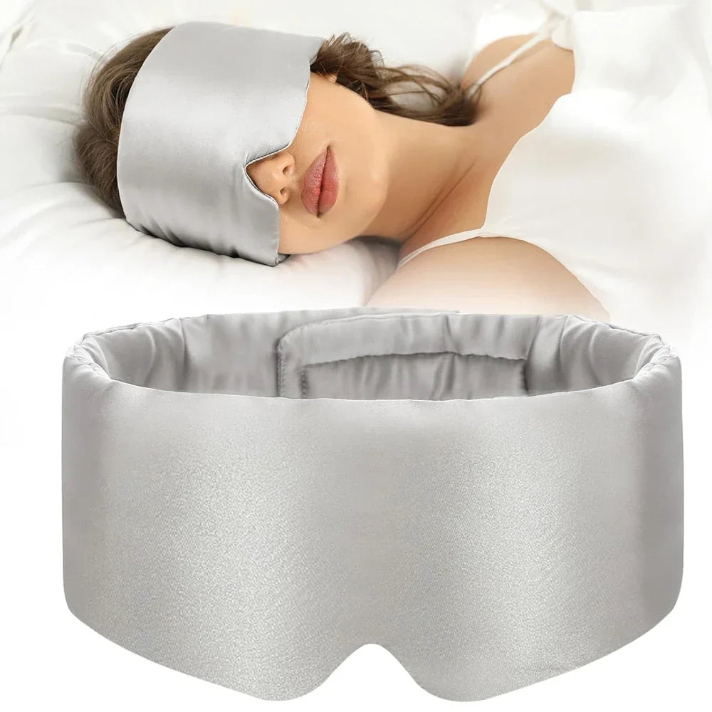 Adjustable Mulberry Silk Eye Mask for Total Light Blocking