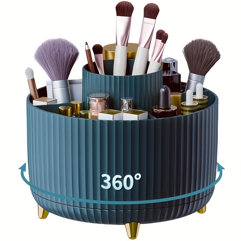 360° Rotating Makeup Organizer with Large Capacity