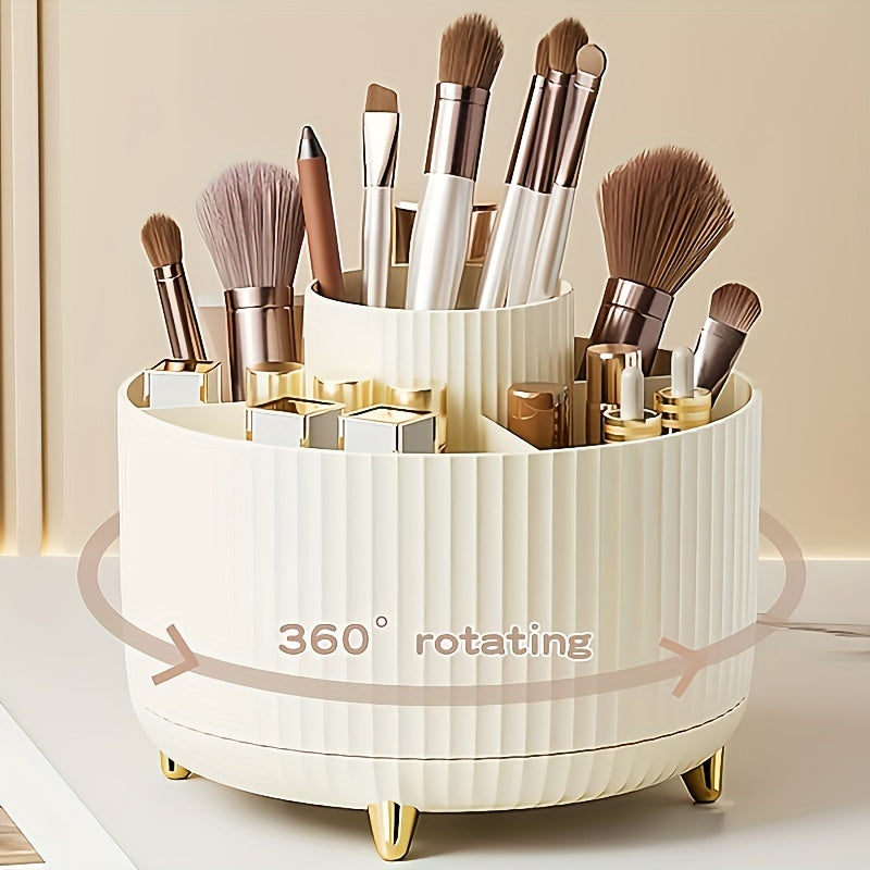 360° Rotating Makeup Organizer with Large Capacity