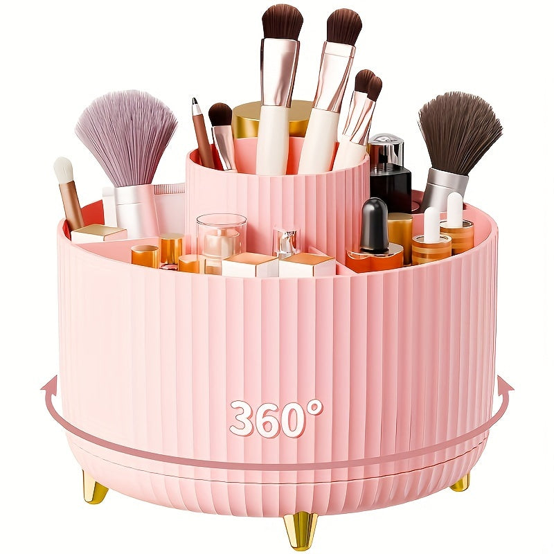 360° Rotating Makeup Organizer with Large Capacity