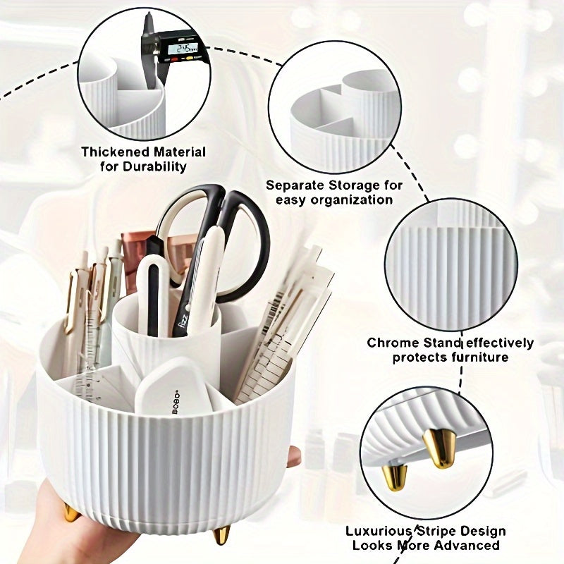 360° Rotating Makeup Organizer with Large Capacity