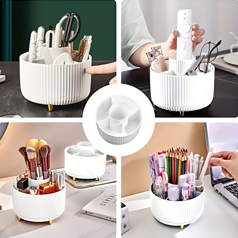 360° Rotating Makeup Organizer with Large Capacity