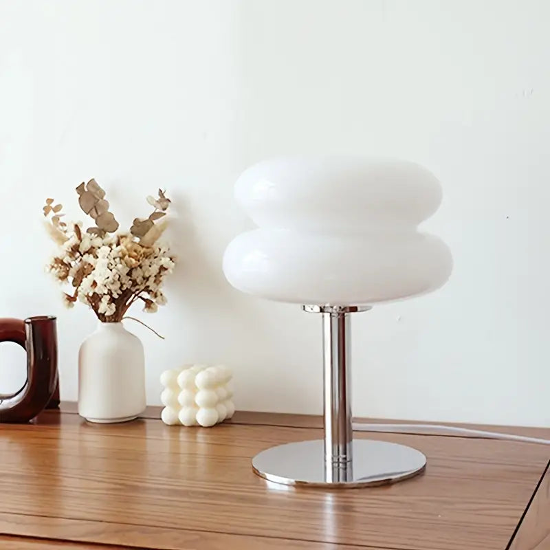 Modern Elegant Glass Table Lamp - LED Lighting, Minimalist Design
