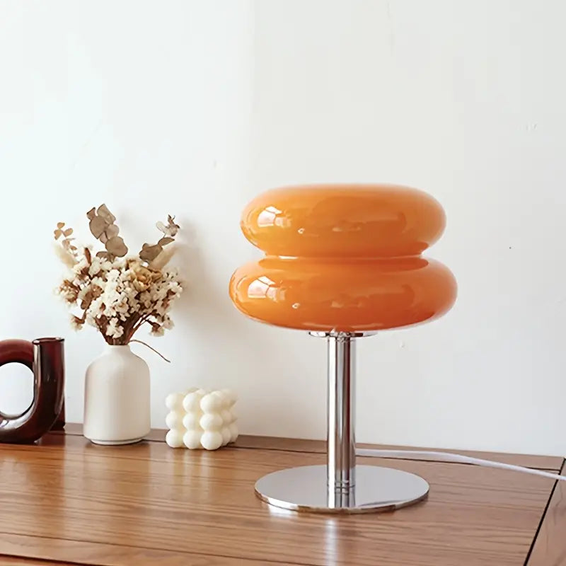 Modern Elegant Glass Table Lamp - LED Lighting, Minimalist Design