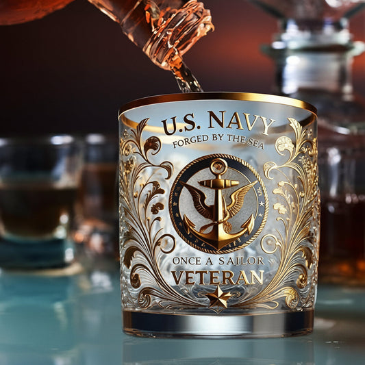 Patriotic Veteran Tribute Engraved Glass Keepsake