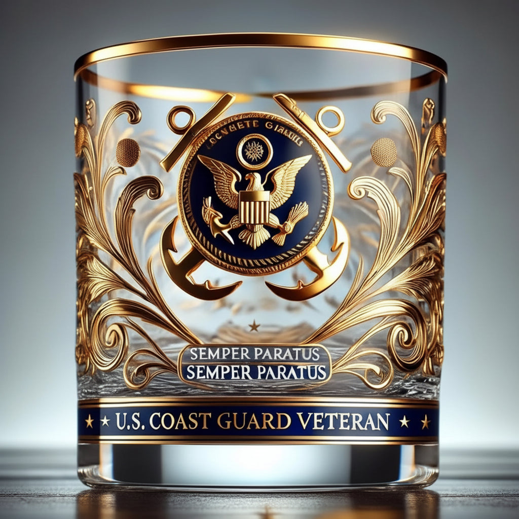 Patriotic Veteran Tribute Engraved Glass Keepsake