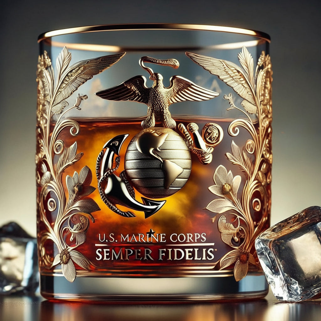Patriotic Veteran Tribute Engraved Glass Keepsake