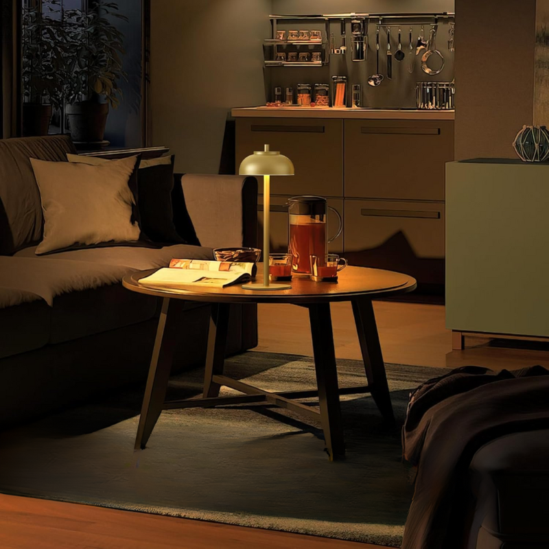 Wireless Touch Control Table Lamp with Adjustable Ambient Lighting