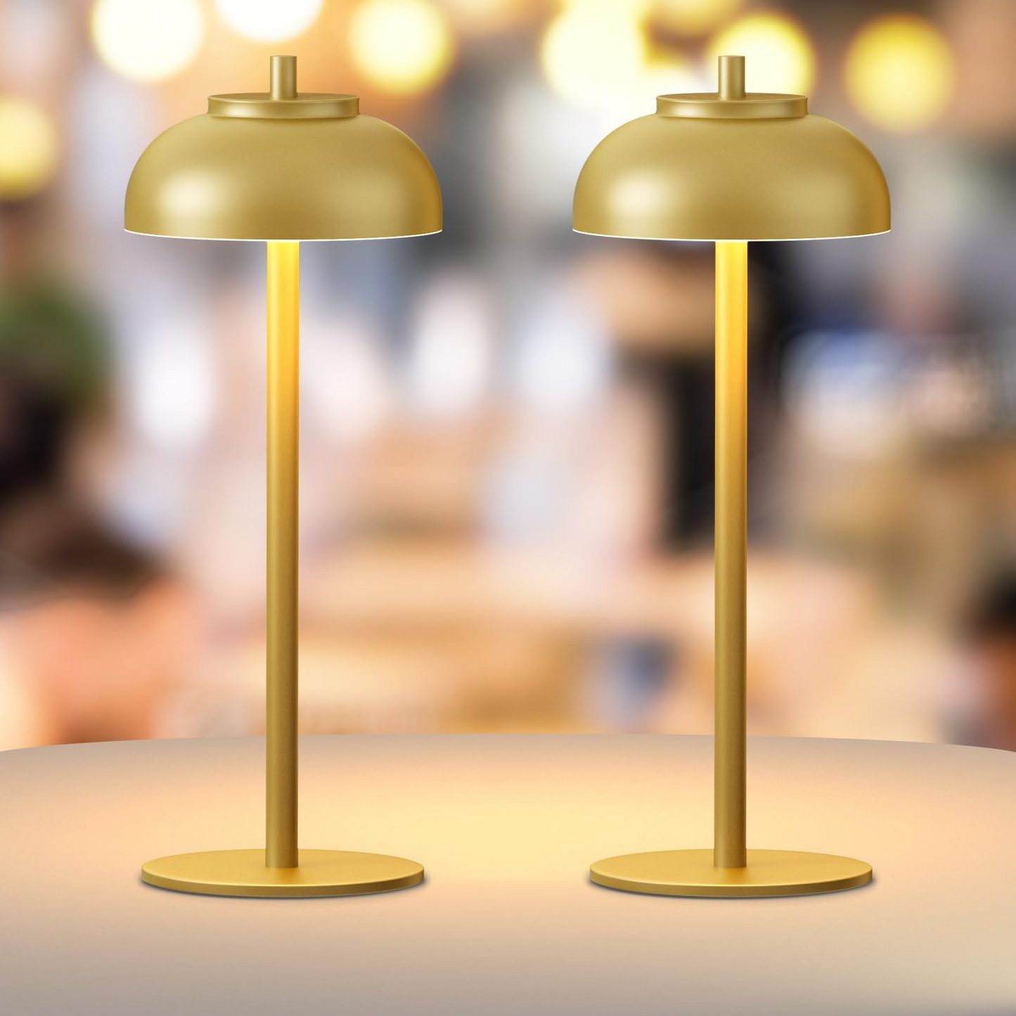 Wireless Touch Control Table Lamp with Adjustable Ambient Lighting