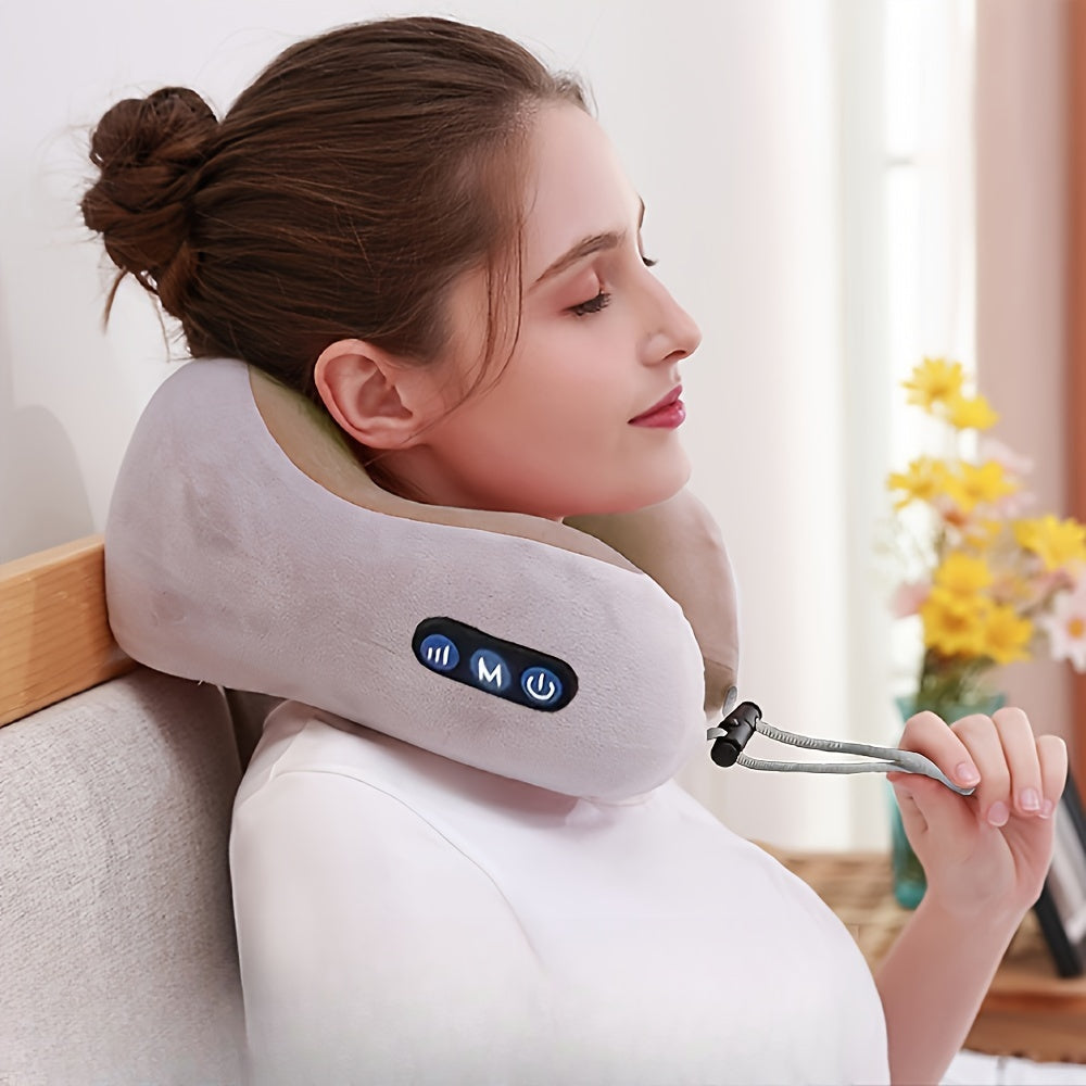 Ergonomic Neck Pillow with Massage Function