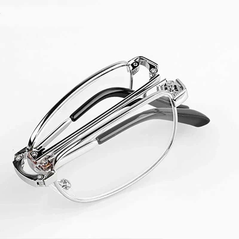 Compact Folding Reading Glasses with Keychain Case