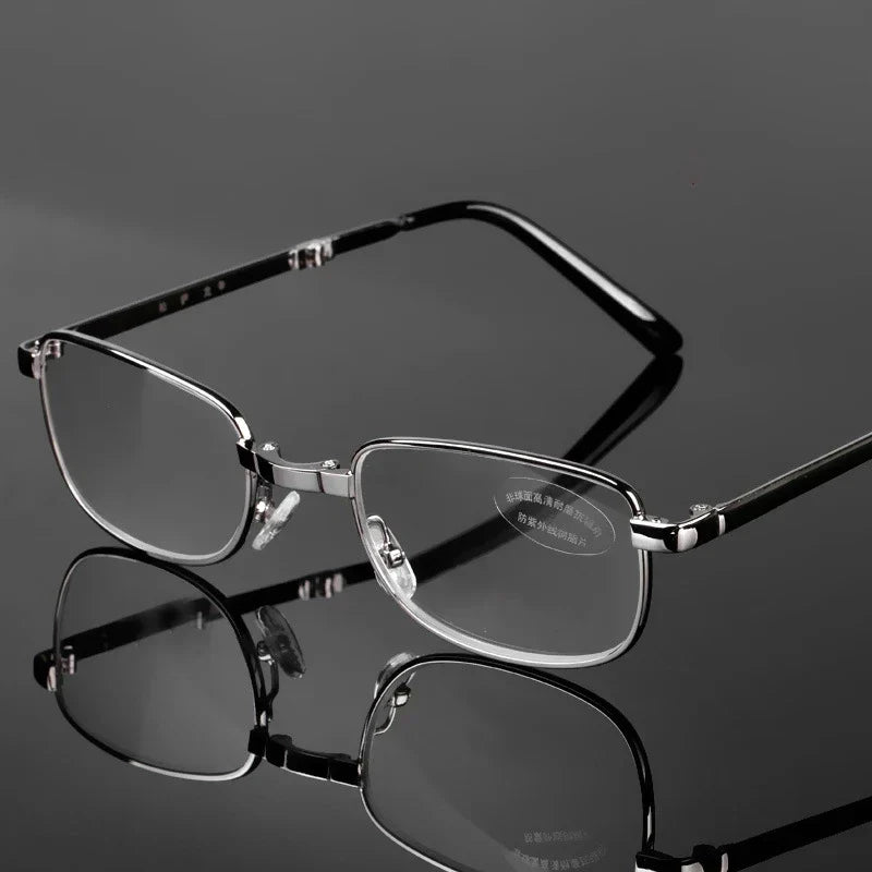Compact Folding Reading Glasses with Keychain Case