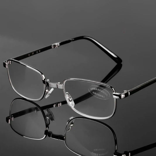 Compact Folding Reading Glasses with Keychain Case