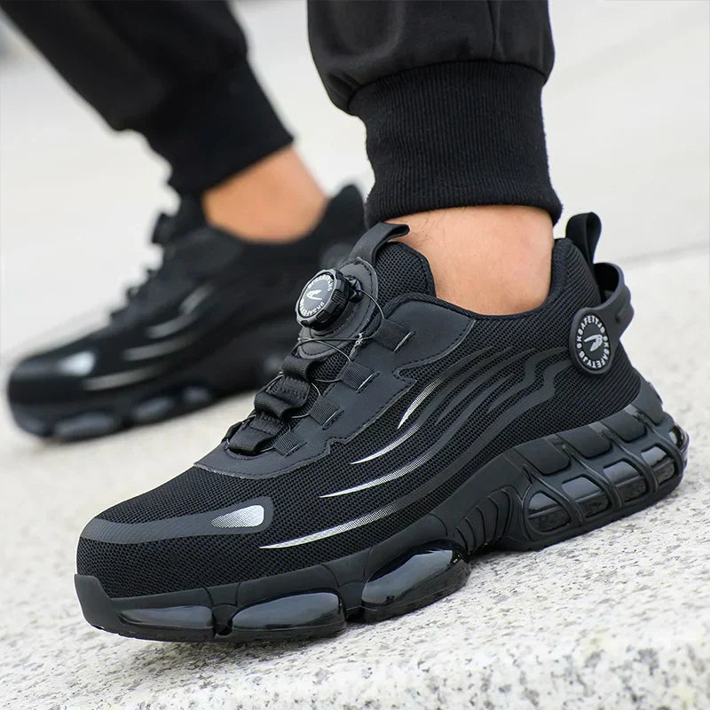 Steel Toe Safety Shoes for Men - Comfortable and Slip-Resistant Work Footwear