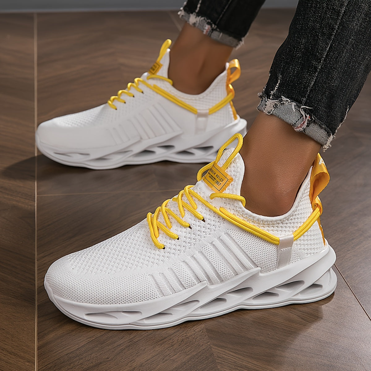 Breathable Slip-On Shock-Absorbing Running Shoes