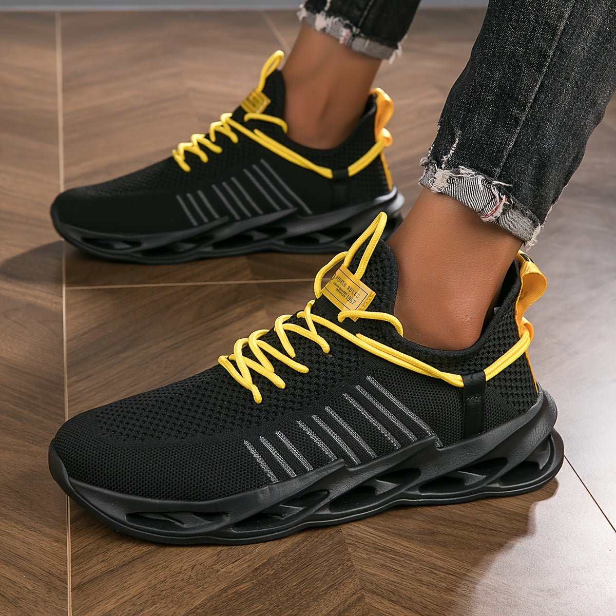Breathable Slip-On Shock-Absorbing Running Shoes