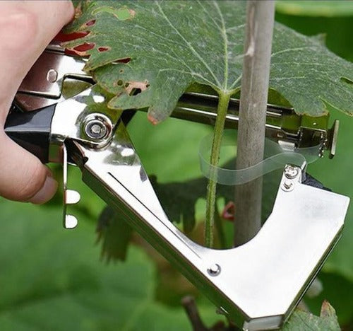 Manual Trellis Tool for Climbing Plants with Gentle Strap Support