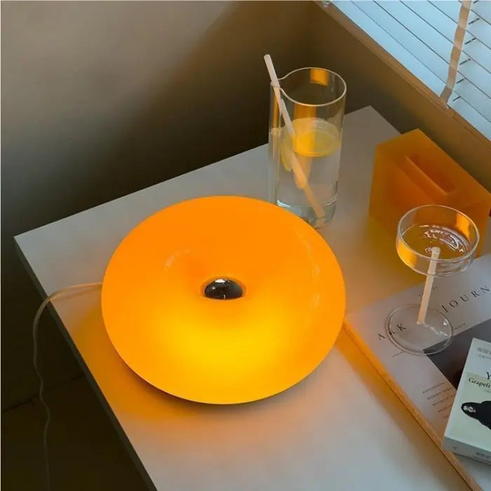 Donut Shaped LED Table Lamp with Dimmable Brightness