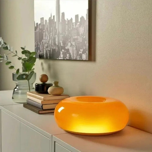 Donut Shaped LED Table Lamp with Dimmable Brightness