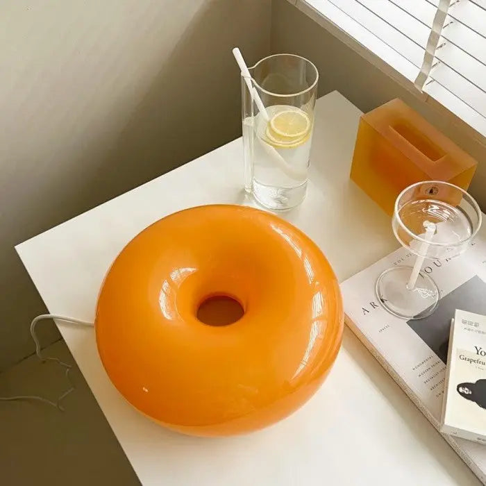 Donut Shaped LED Table Lamp with Dimmable Brightness