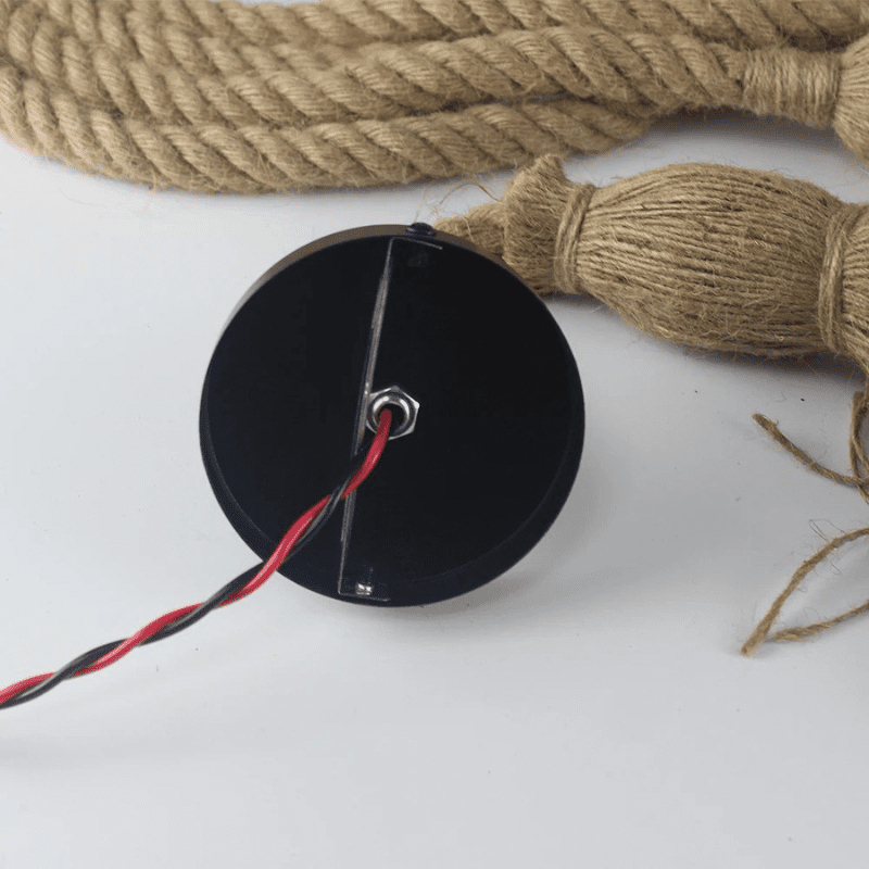 Vintage Hemp Rope Pendant Light with Adjustable Lengths