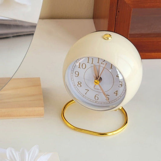 Vintage Round Analog Desk Clock