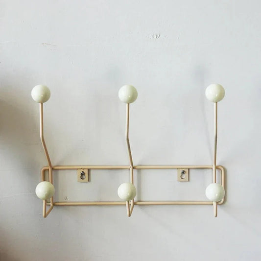Vintage Colorful Metal Coat Hook with Three Hooks