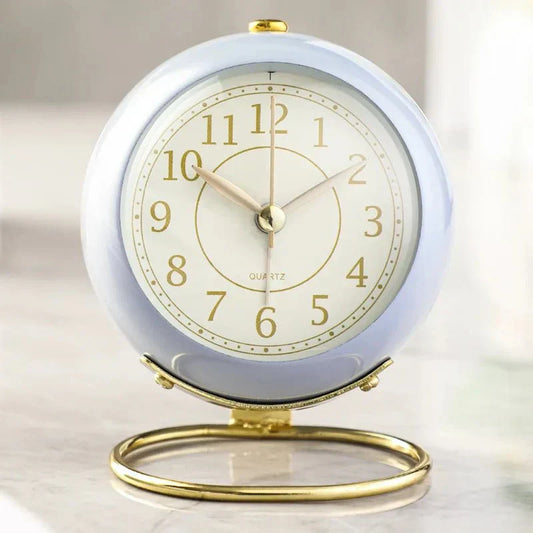 Vintage Style Silent Alarm Clock with Night Light