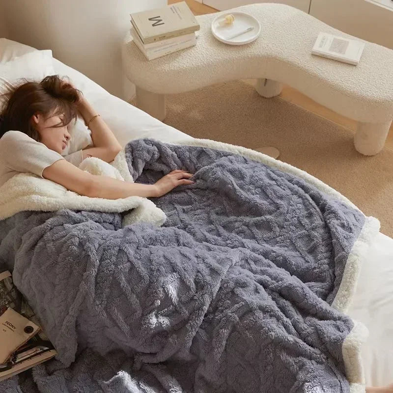 Double-Sided Wool Blanket - Ultra-Soft Microfiber for Maximum Comfort