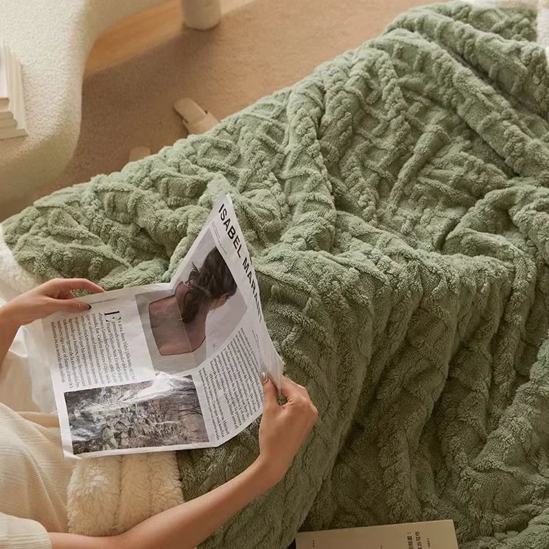 Double-Sided Wool Blanket - Ultra-Soft Microfiber for Maximum Comfort