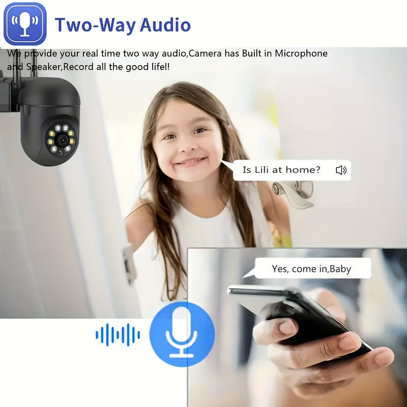Wireless 1080p HD WiFi Security Camera with Sound Alarm