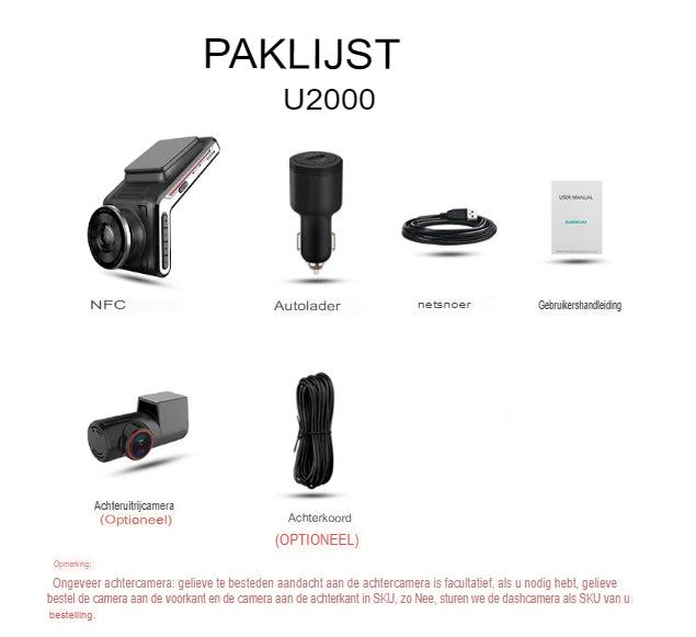 4K Dual Camera Car Dash Cam with Night Vision and Parking Monitoring