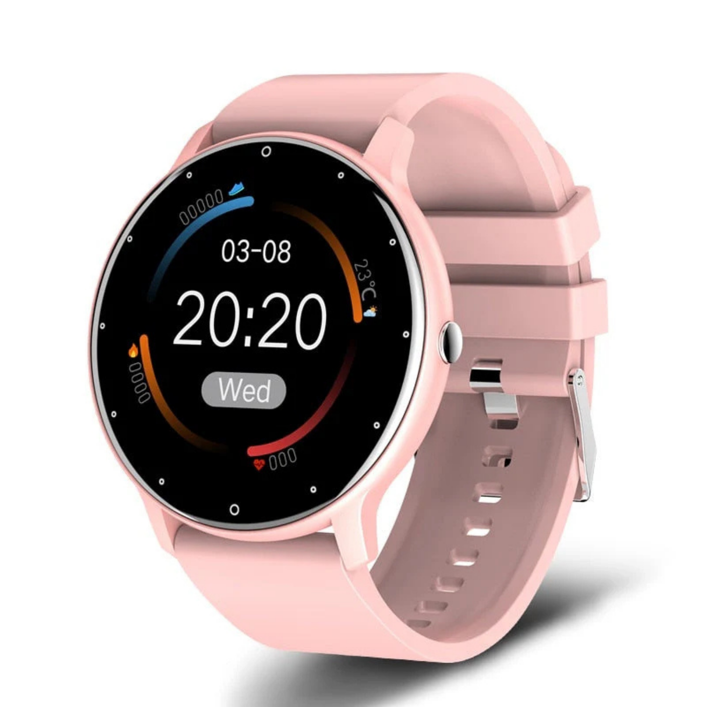 Precision Health Monitoring Smartwatch with Blood Pressure and Heart Rate Tracking