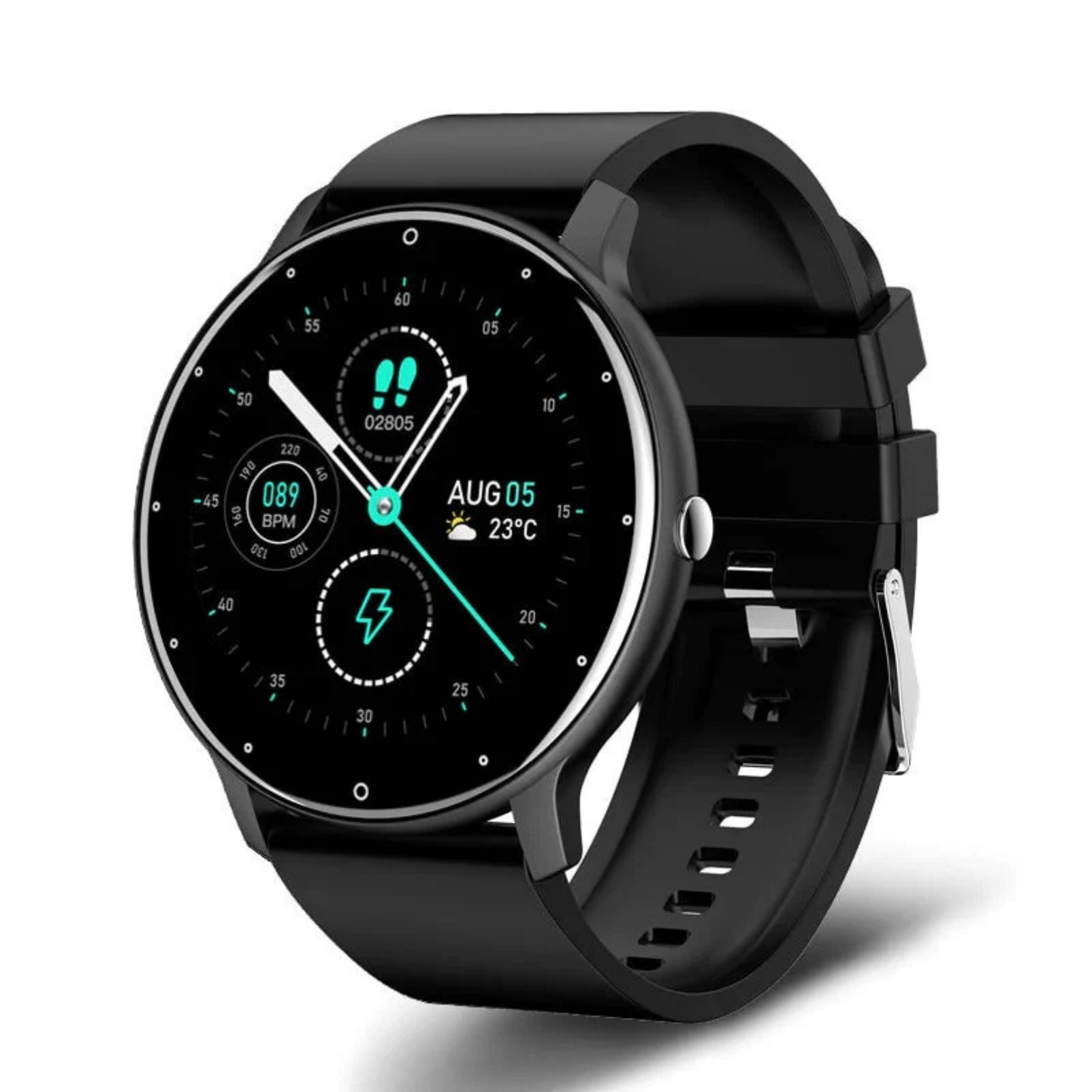 Precision Health Monitoring Smartwatch with Blood Pressure and Heart Rate Tracking