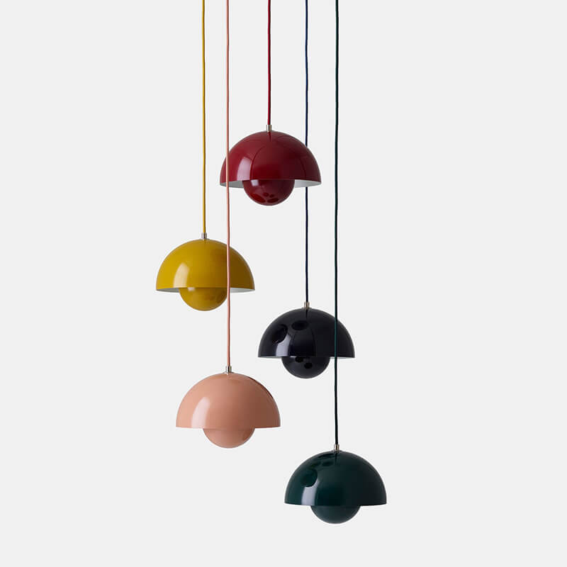 Warm Light Pendant Lamp with Elegant Hemispherical Design