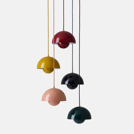 Warm Light Pendant Lamp with Elegant Hemispherical Design