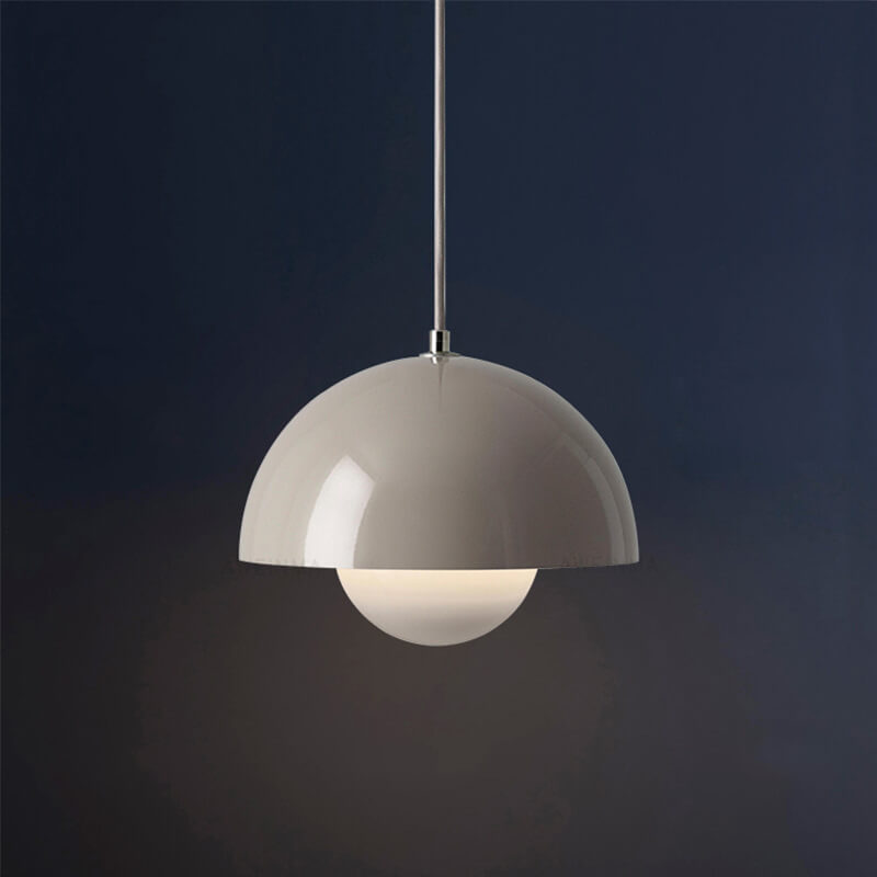 Warm Light Pendant Lamp with Elegant Hemispherical Design
